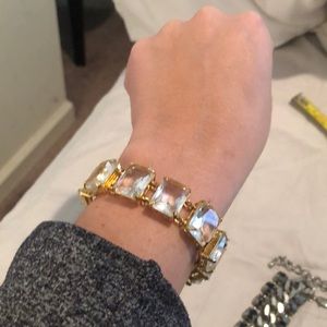 Clear glass costume bracelet.